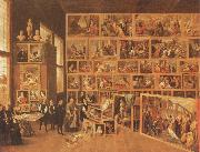 TENIERS, David the Younger Archduke Leopold william in his gallery at Brussels oil